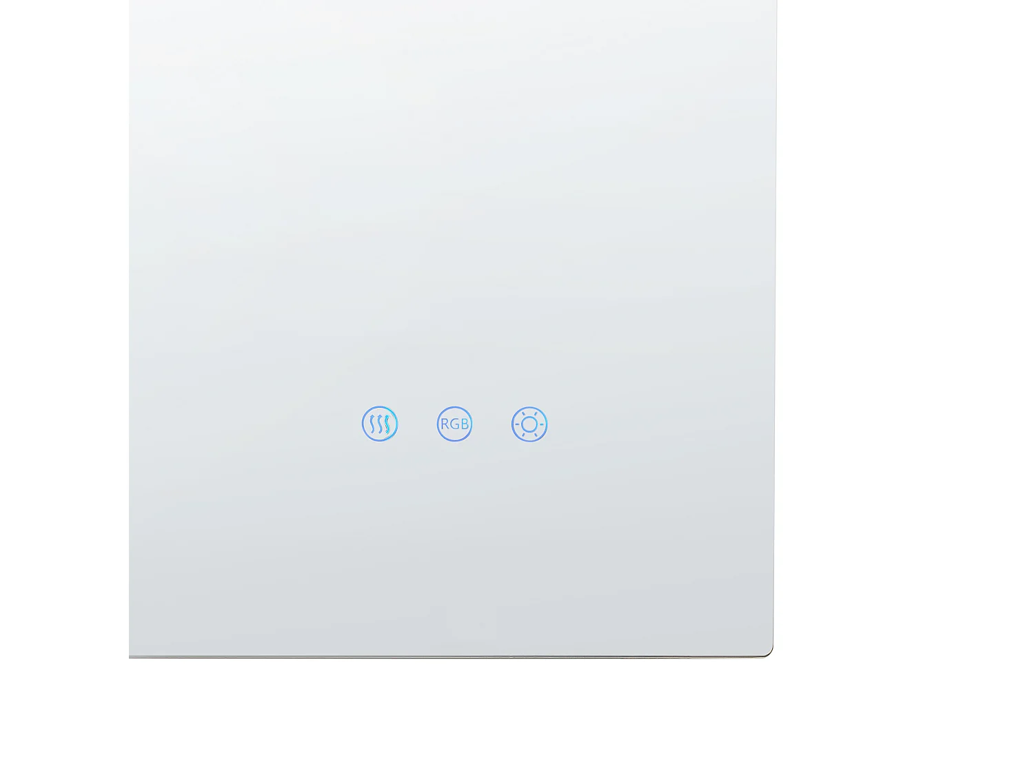 Miroir de salle de bain LED PRENOIS 80 cm 60 cm Argenté