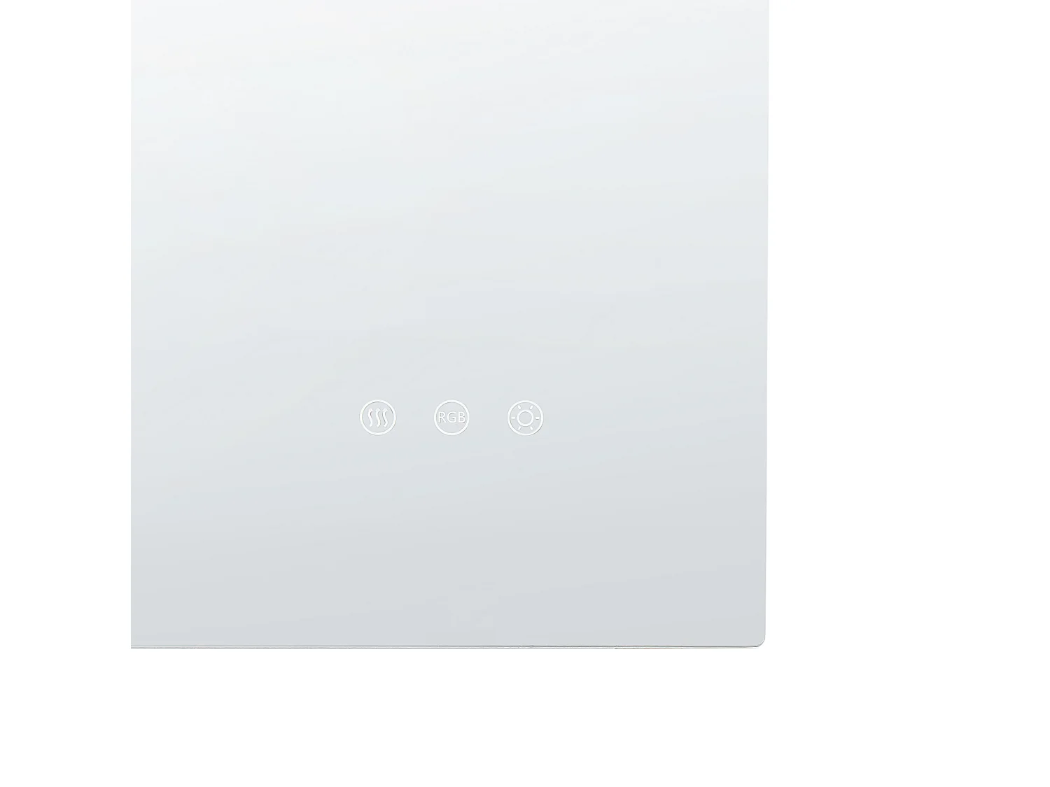 Miroir de salle de bain LED PRENOIS 80 cm 60 cm Argenté