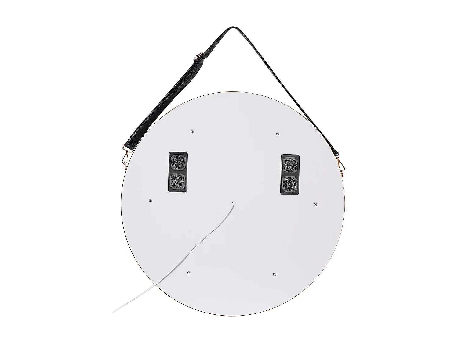 Specchio da bagno con luce LED DAROIS 60 cm 60 cm con altoparlante Bluetooth integrato Oro