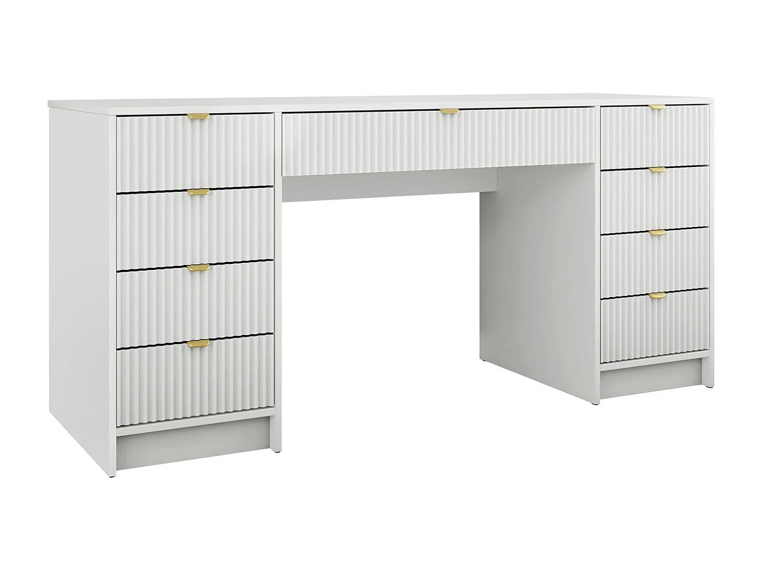 Mesa de oficina Comfivo Larmire 110, Con cajones, 76x154x55cm, Blanco