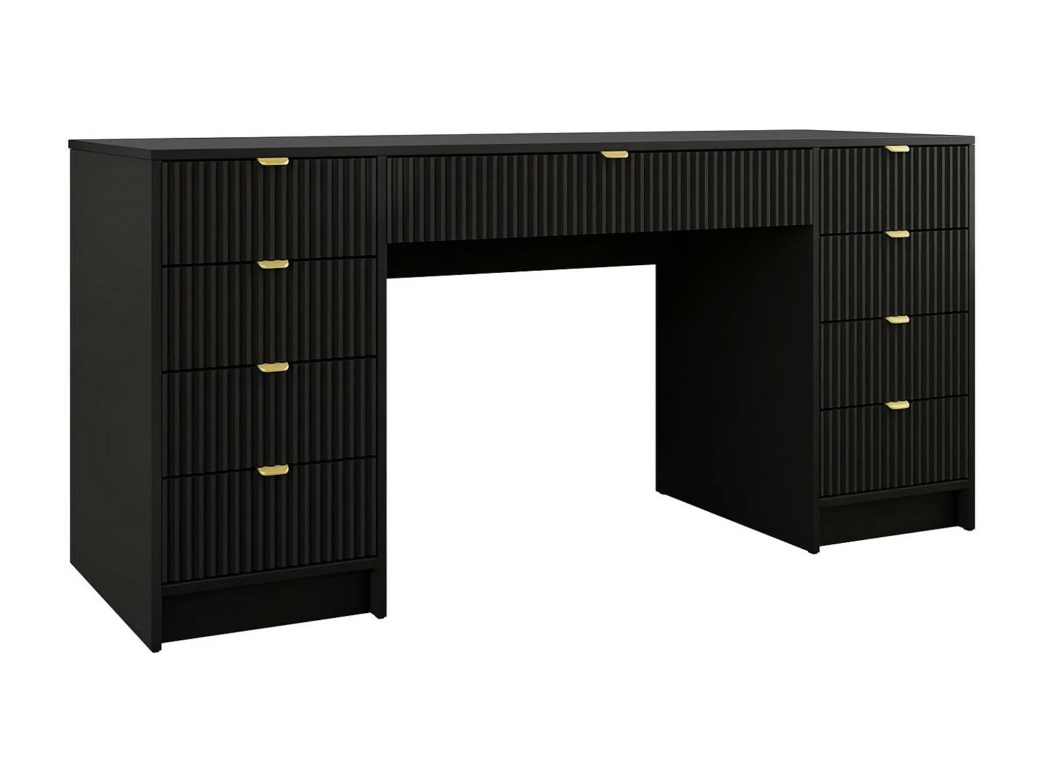 Mesa de oficina Comfivo Larmire 110, Con cajones, 76x154x55cm, Negro
