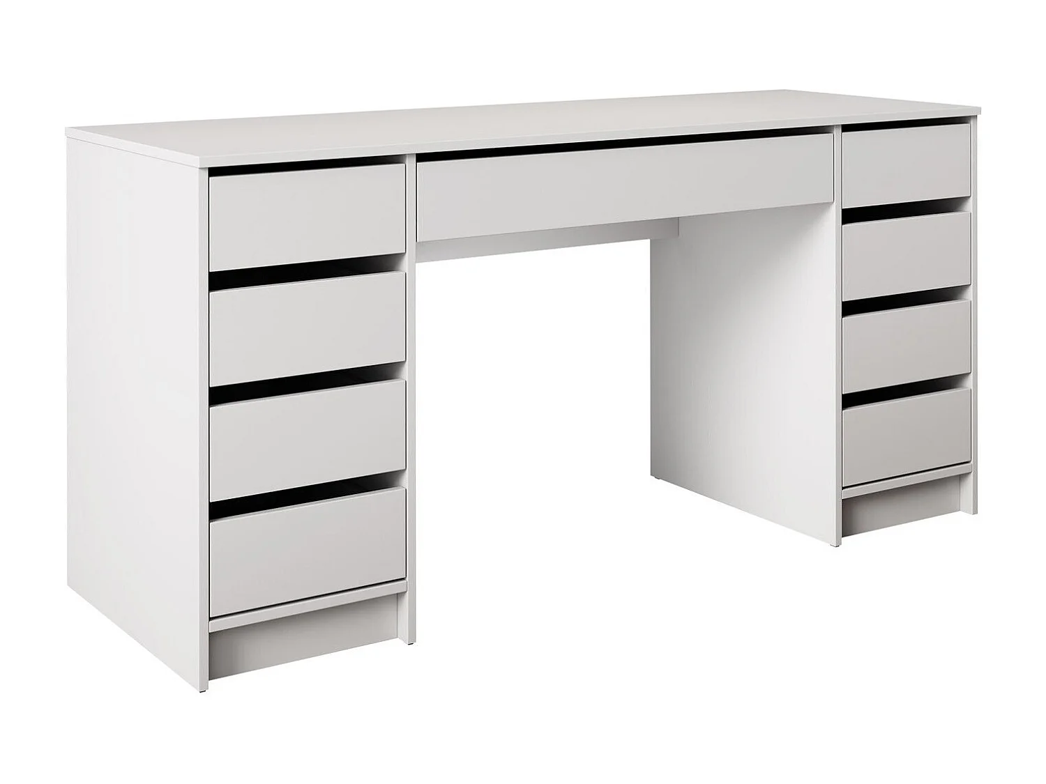 Bureau Comfivo 401, Avec tiroirs, 76x154x55cm, Blanc