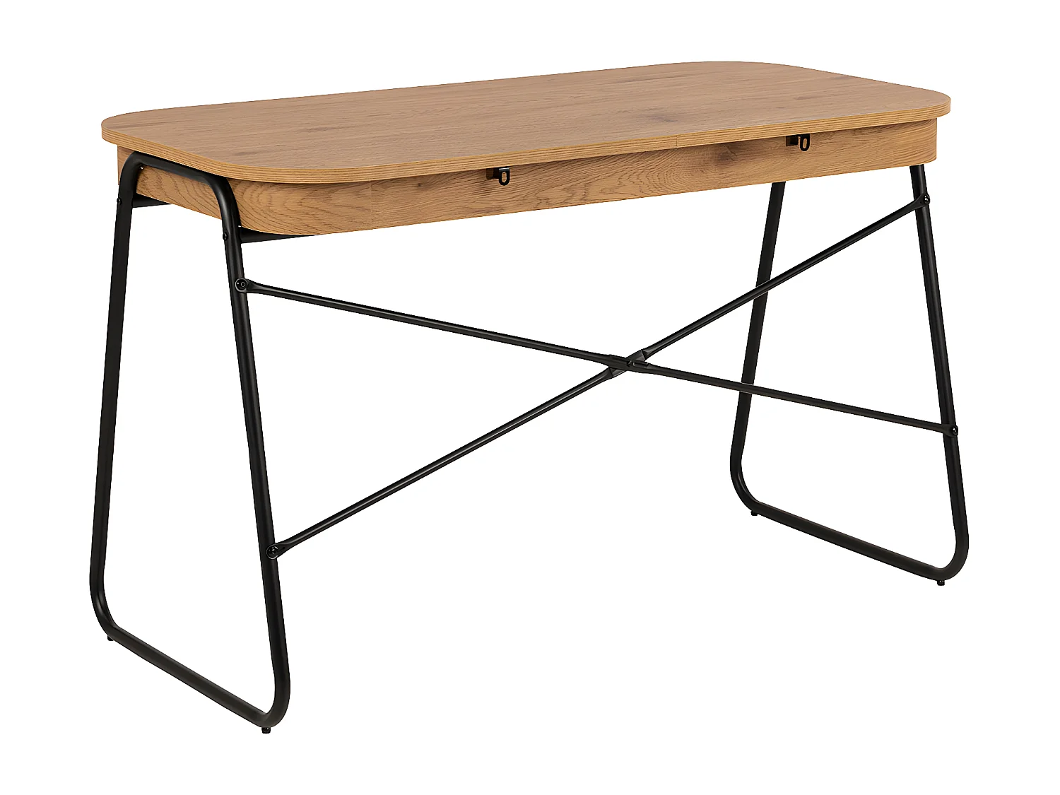 Blueton bureau 2 tiroirs naturel.