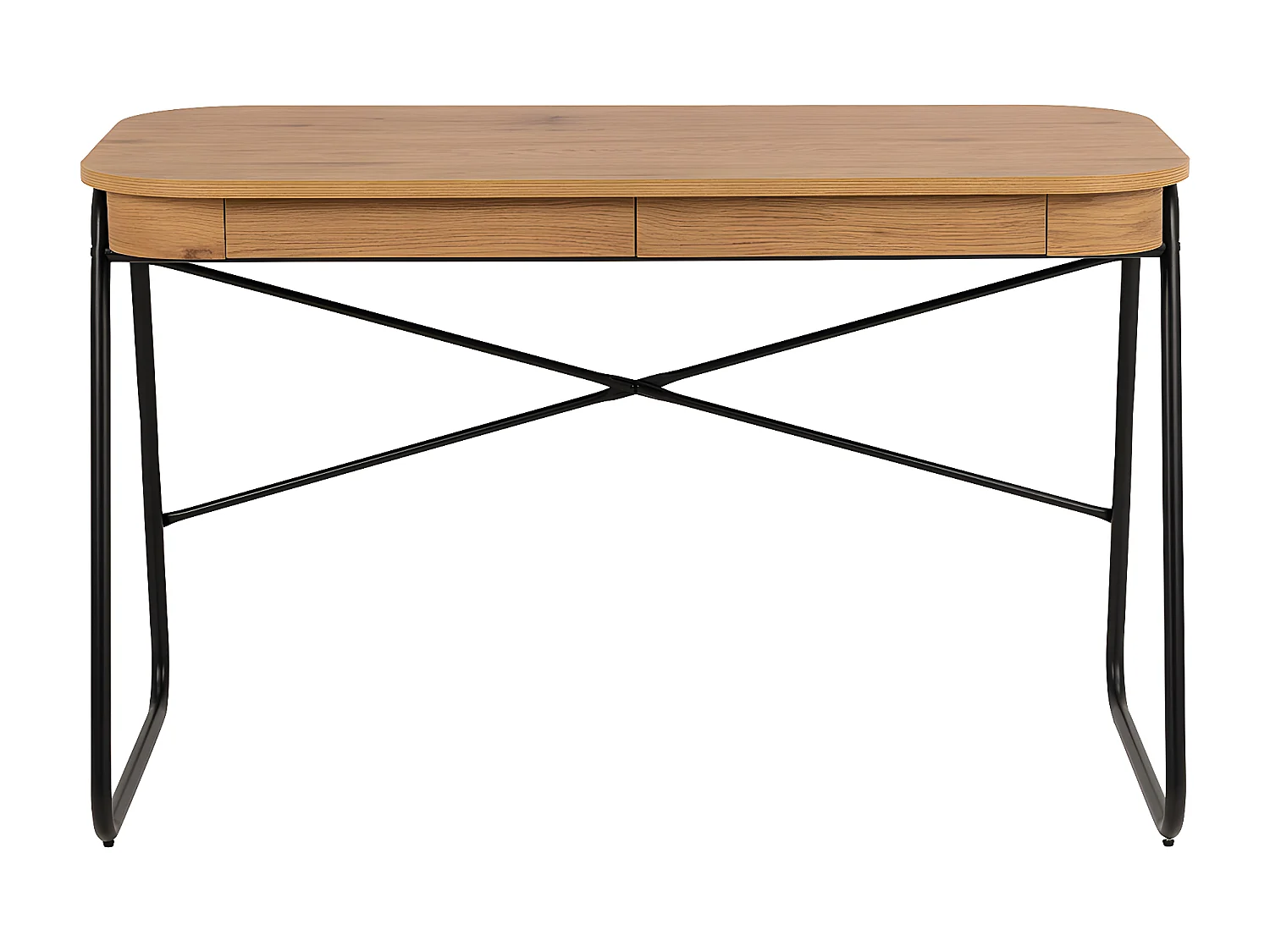 Blueton bureau 2 tiroirs naturel.