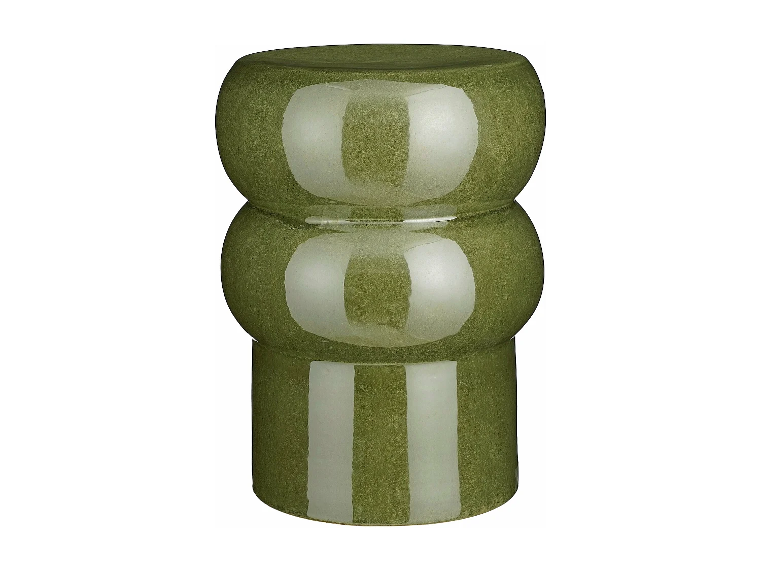 Mesa auxiliar de Cerámica - 32 x 32 x 44 - Verde oscuro - VENDI
