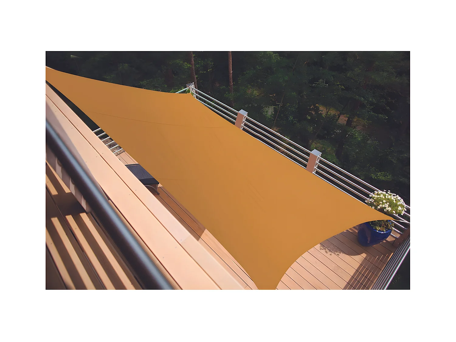 Voile d'ombrage rectangulaire SERENITY - 3,00 x 2,00 m - Mangue - Jardiline