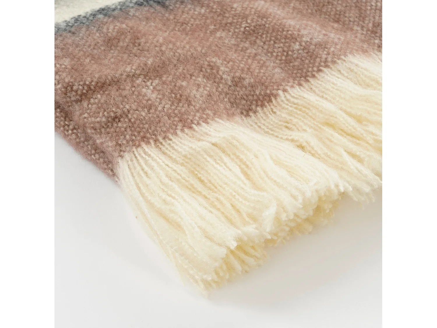 Plaid en acrylique - 180 x 130 x 1 - Beige -