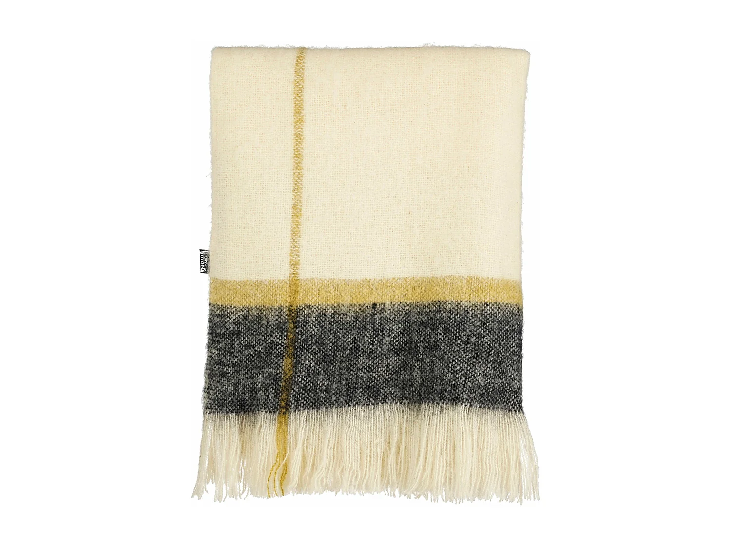 Plaid en acrylique - 180 x 130 x 1 - Blanc cassé -