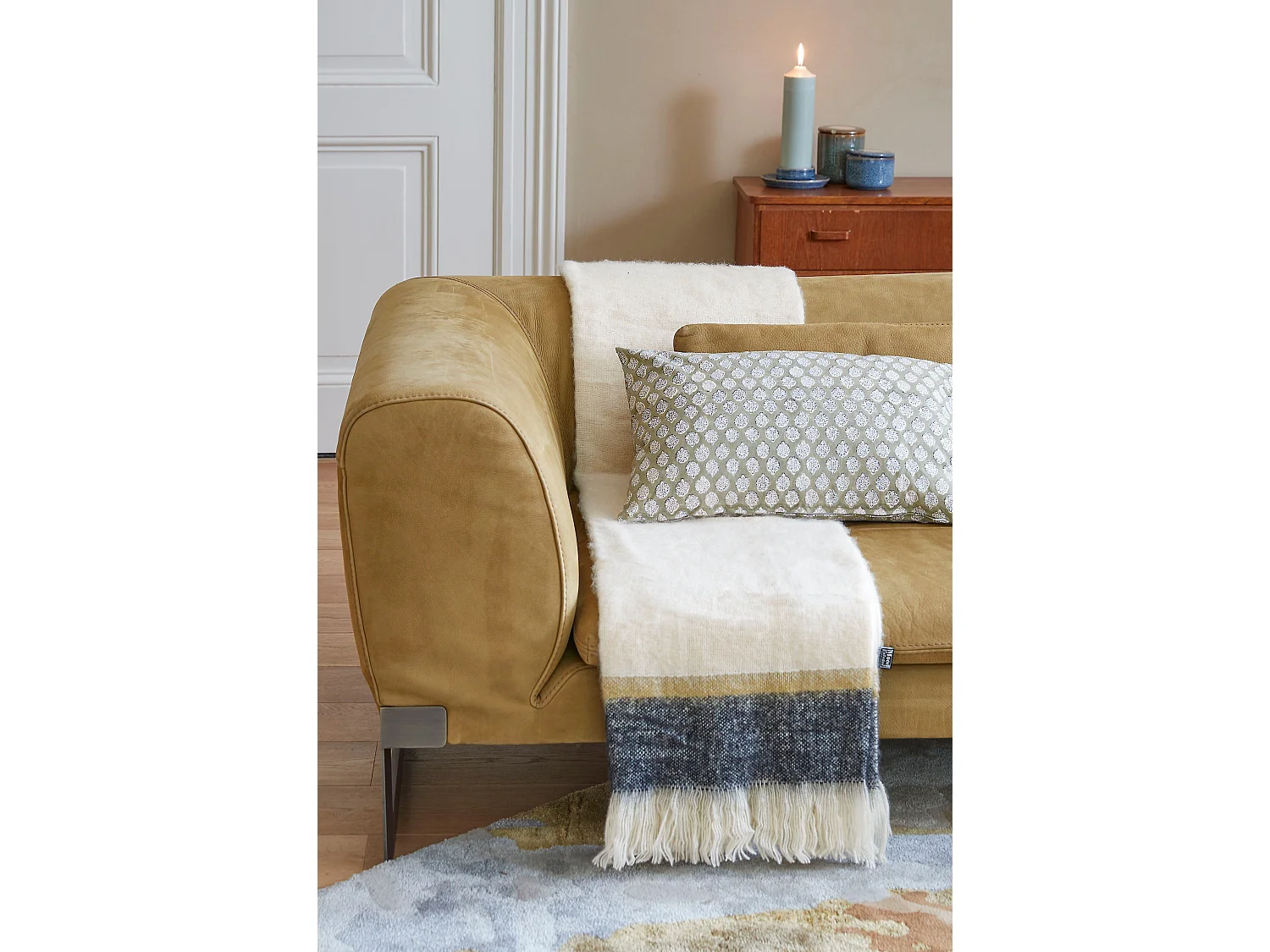 Plaid en acrylique - 180 x 130 x 1 - Blanc cassé -