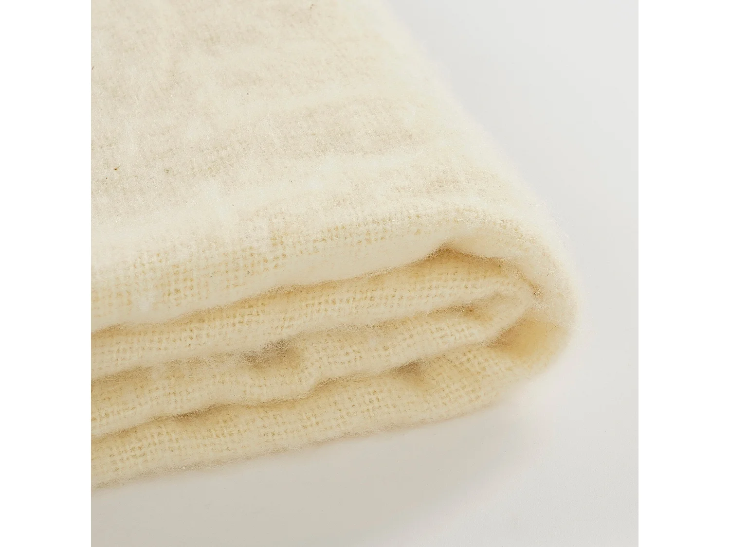 Plaid en acrylique - 180 x 130 x 1 - Blanc cassé -