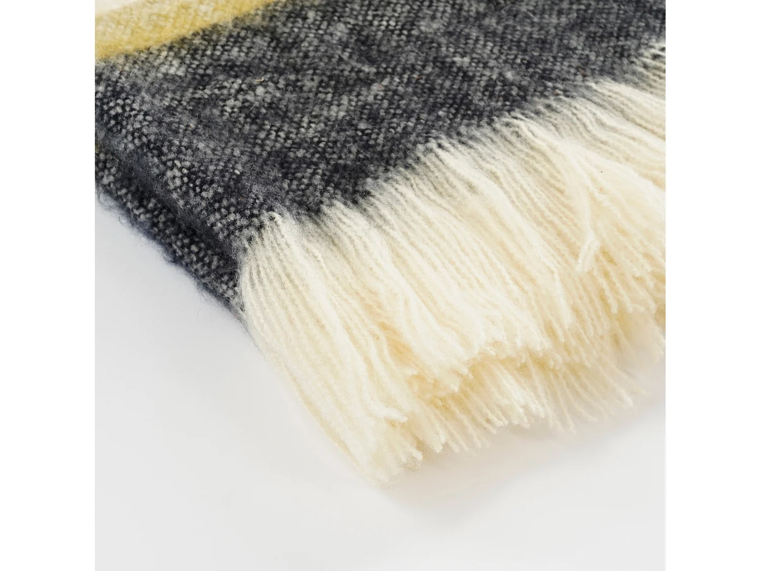 Plaid en acrylique - 180 x 130 x 1 - Blanc cassé -