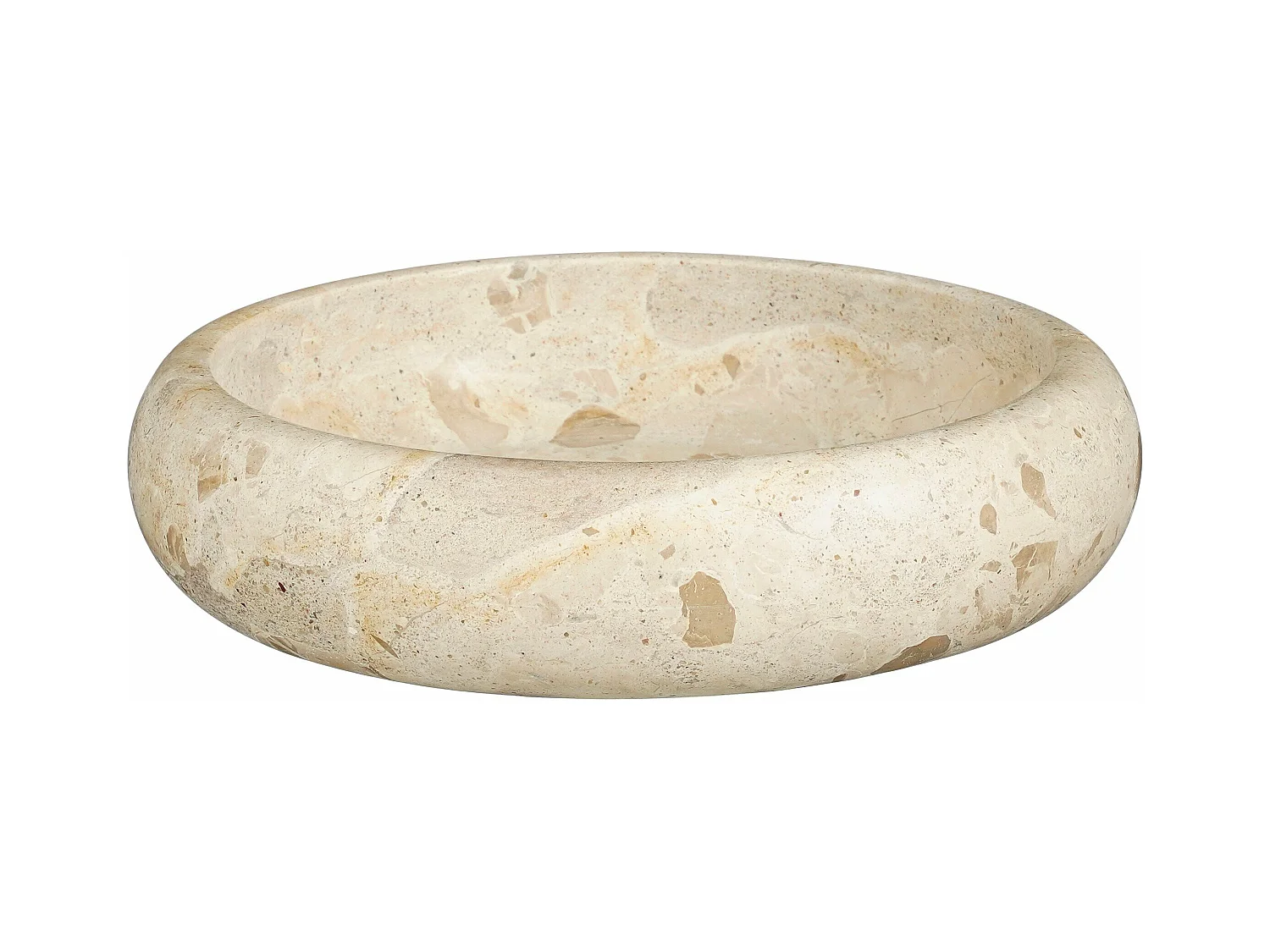 Plato de Mármol - 25 x 25 x 6 - Beige - FINNOS