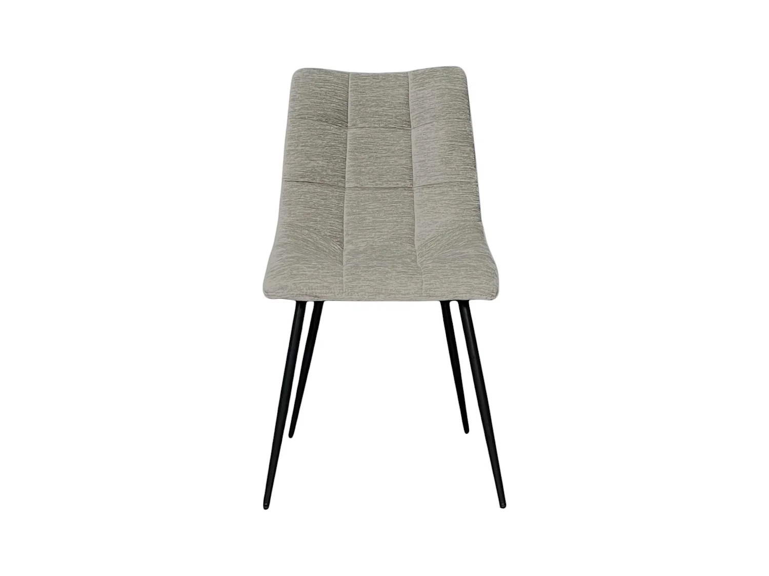 Chaise en velours gris clair motif damier (lot de 2) PALERME