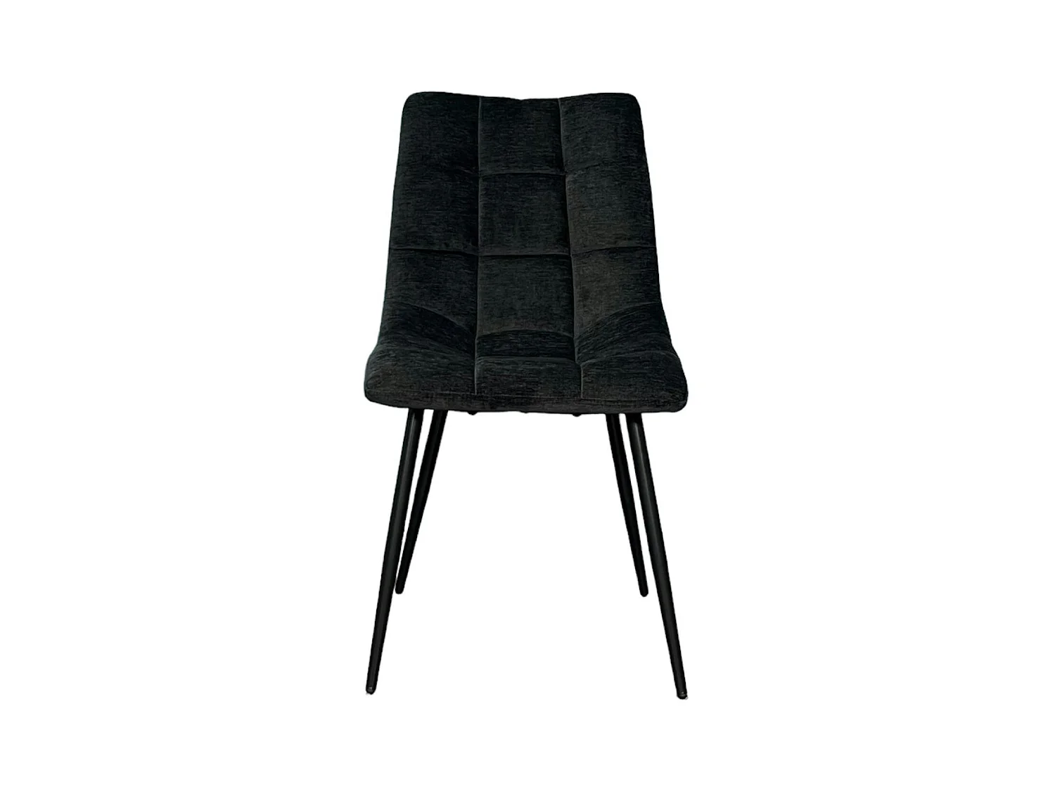 Chaise en velours noir motif damier (lot de 2) PALERME