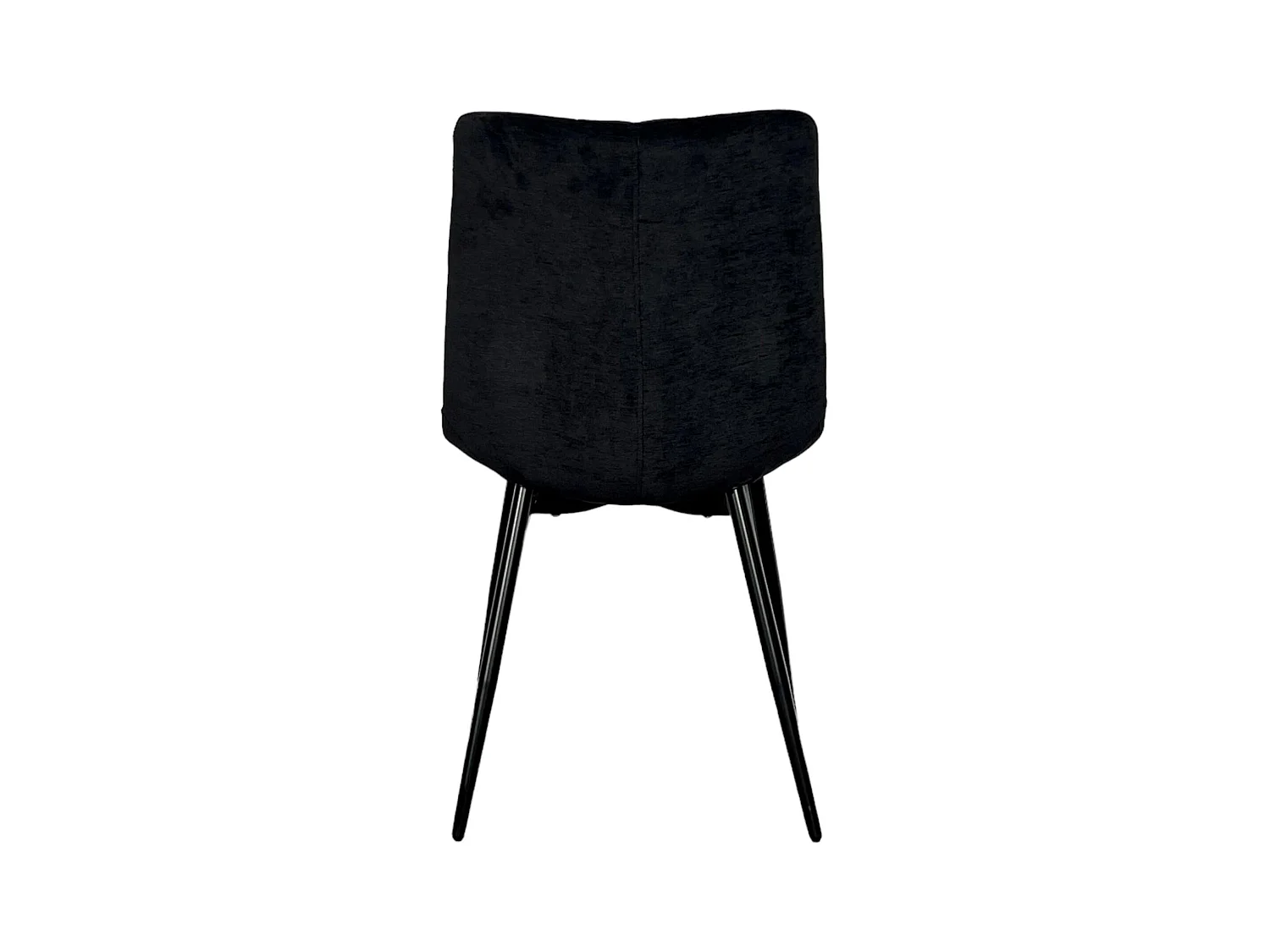 Chaise en velours noir motif damier (lot de 2) PALERME