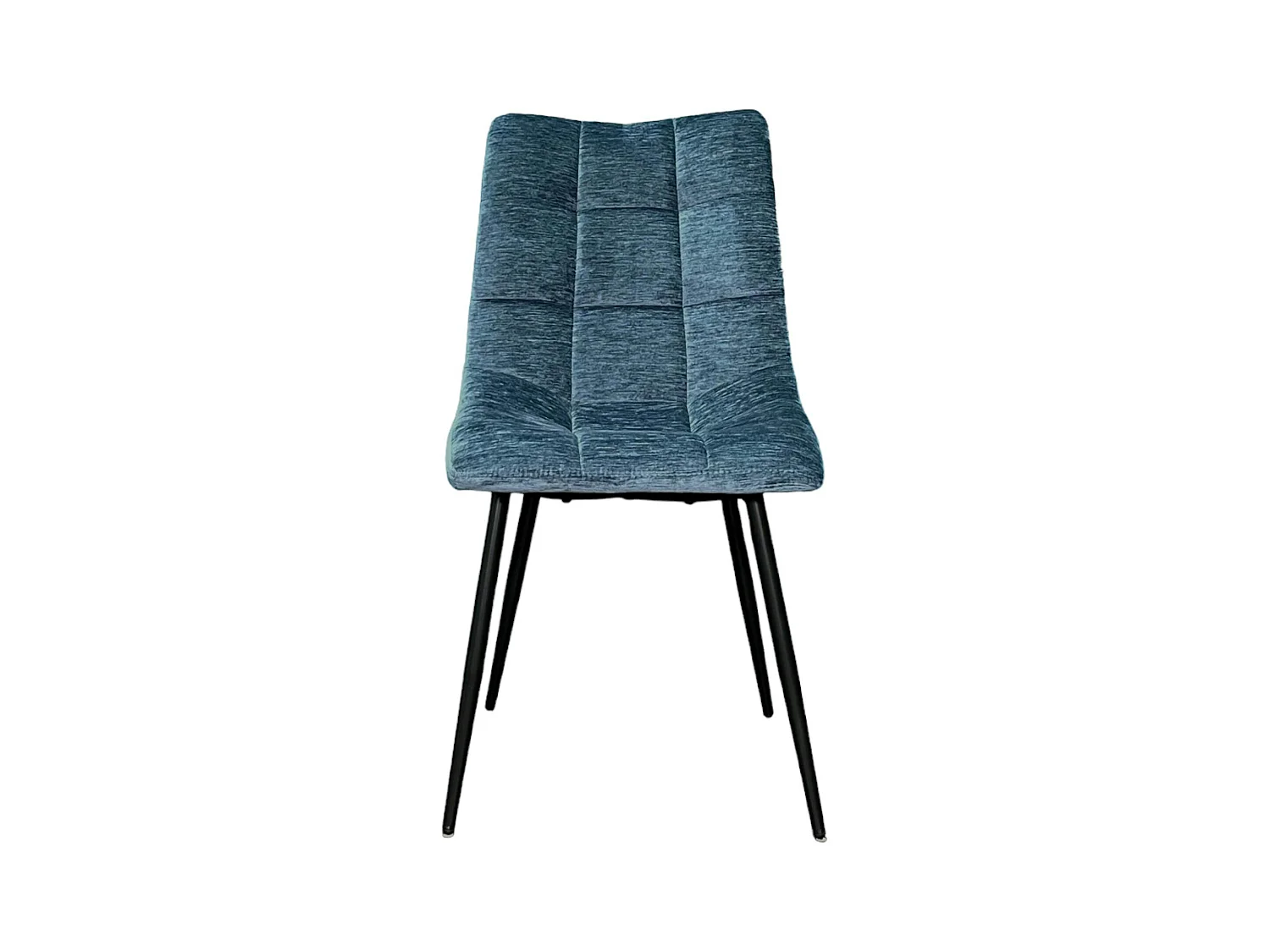 Chaise en velours bleu motif damier (lot de 2) PALERME