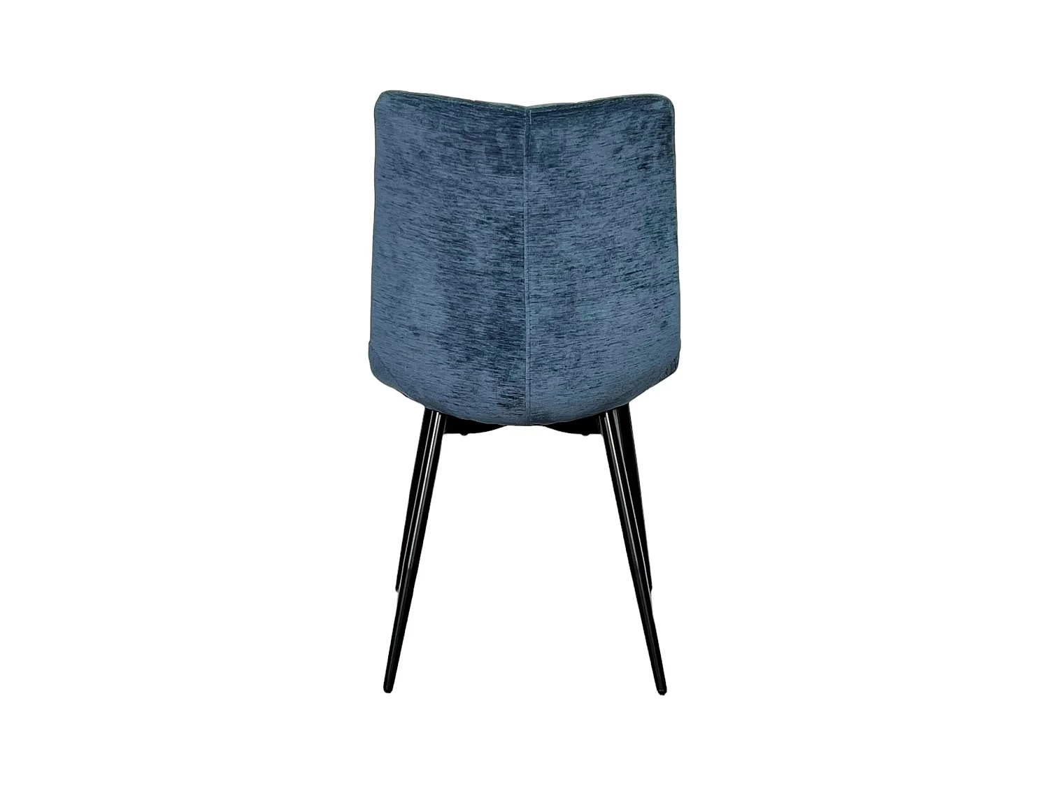 Chaise en velours bleu motif damier (lot de 2) PALERME