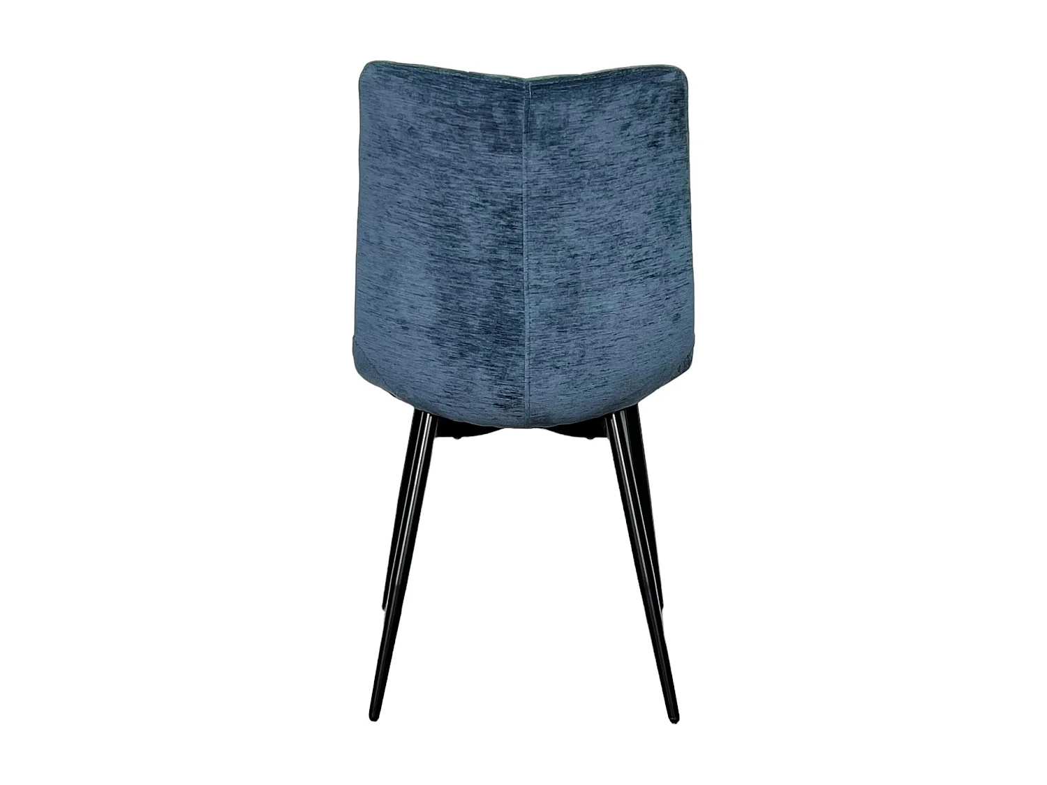 Chaise en velours bleu motif damier (lot de 2) PALERME