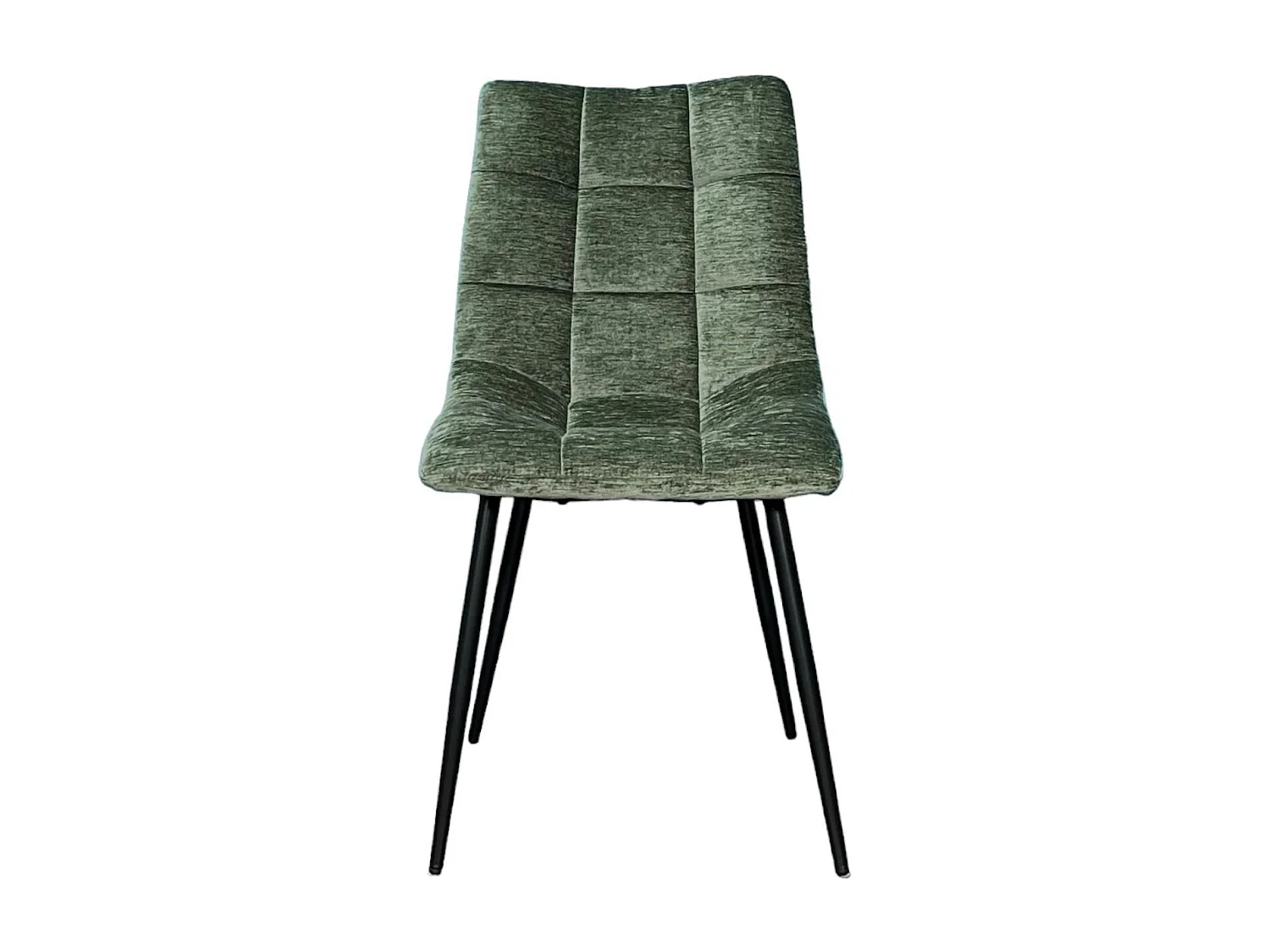 Chaise en velours vert motif damier (lot de 2) PALERME