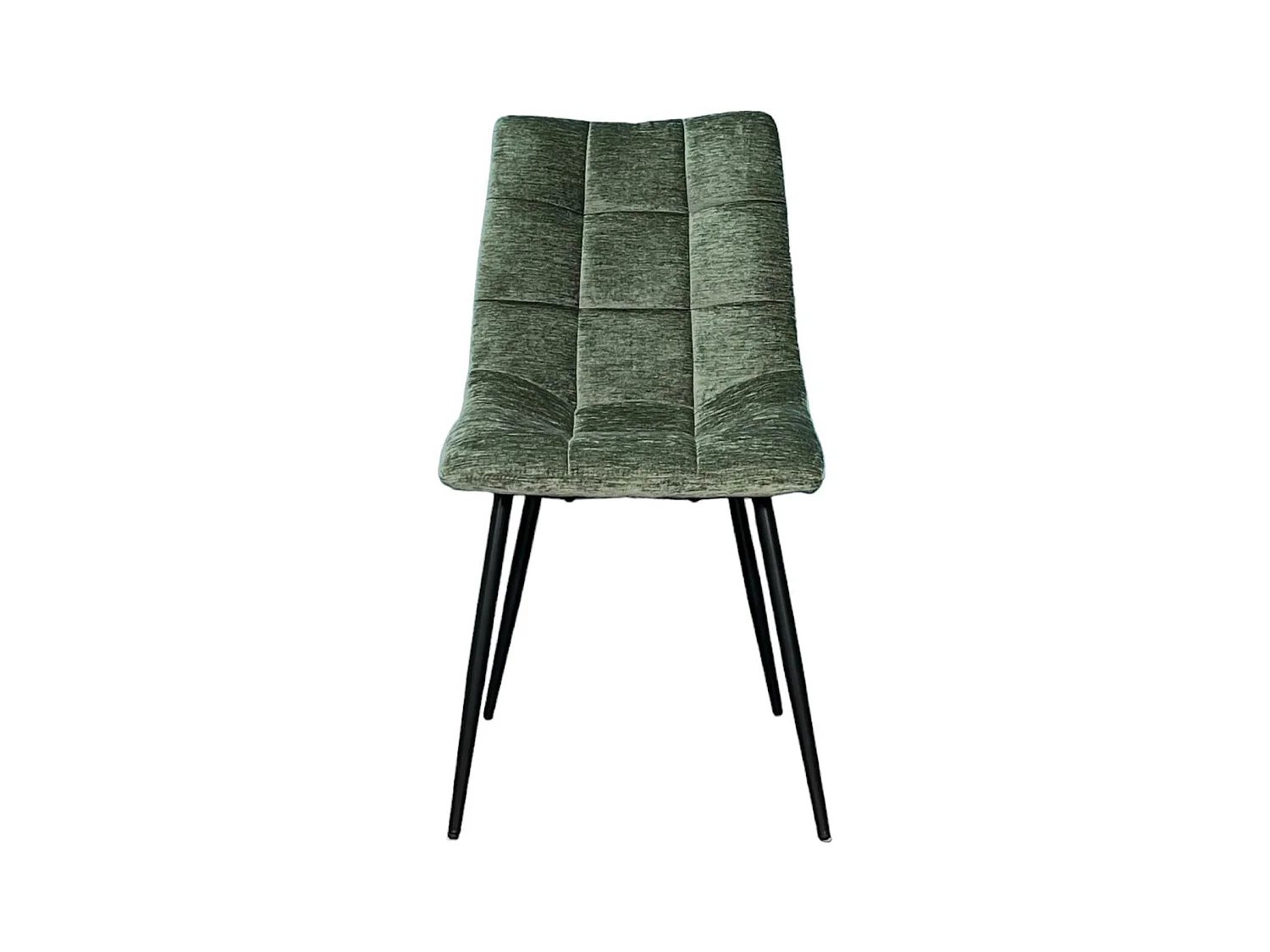 Chaise en velours vert motif damier (lot de 2) PALERME