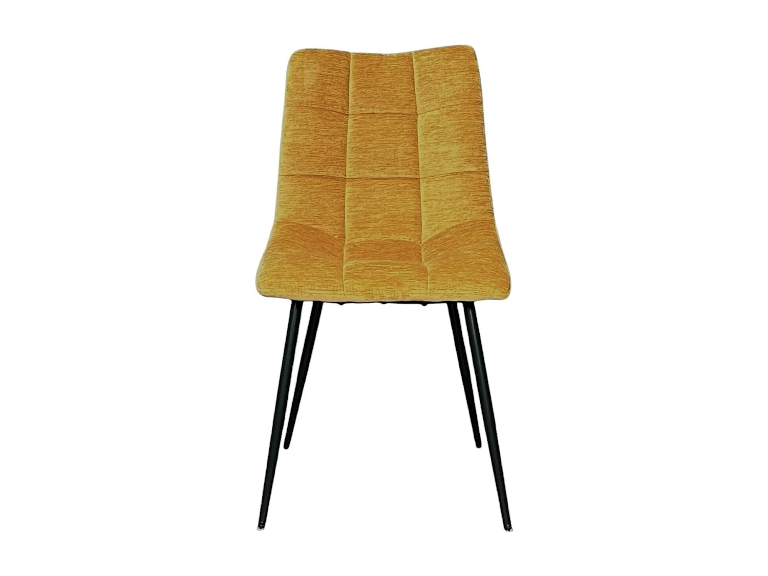 Chaise en velours moutarde motif damier (lot de 2) PALERME