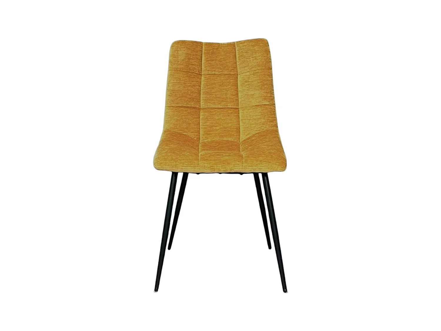 Chaise en velours moutarde motif damier (lot de 2) PALERME