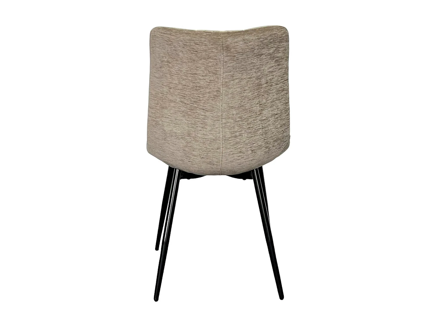 Chaise en velours taupe motif damier (lot de 2) PALERME