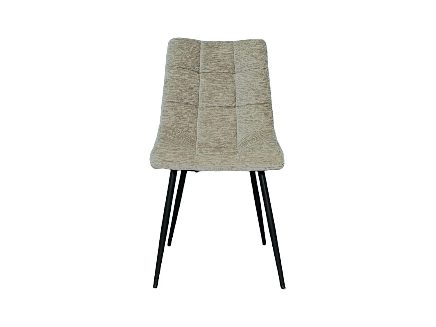 Chaise en velours taupe motif damier (lot de 2) PALERME