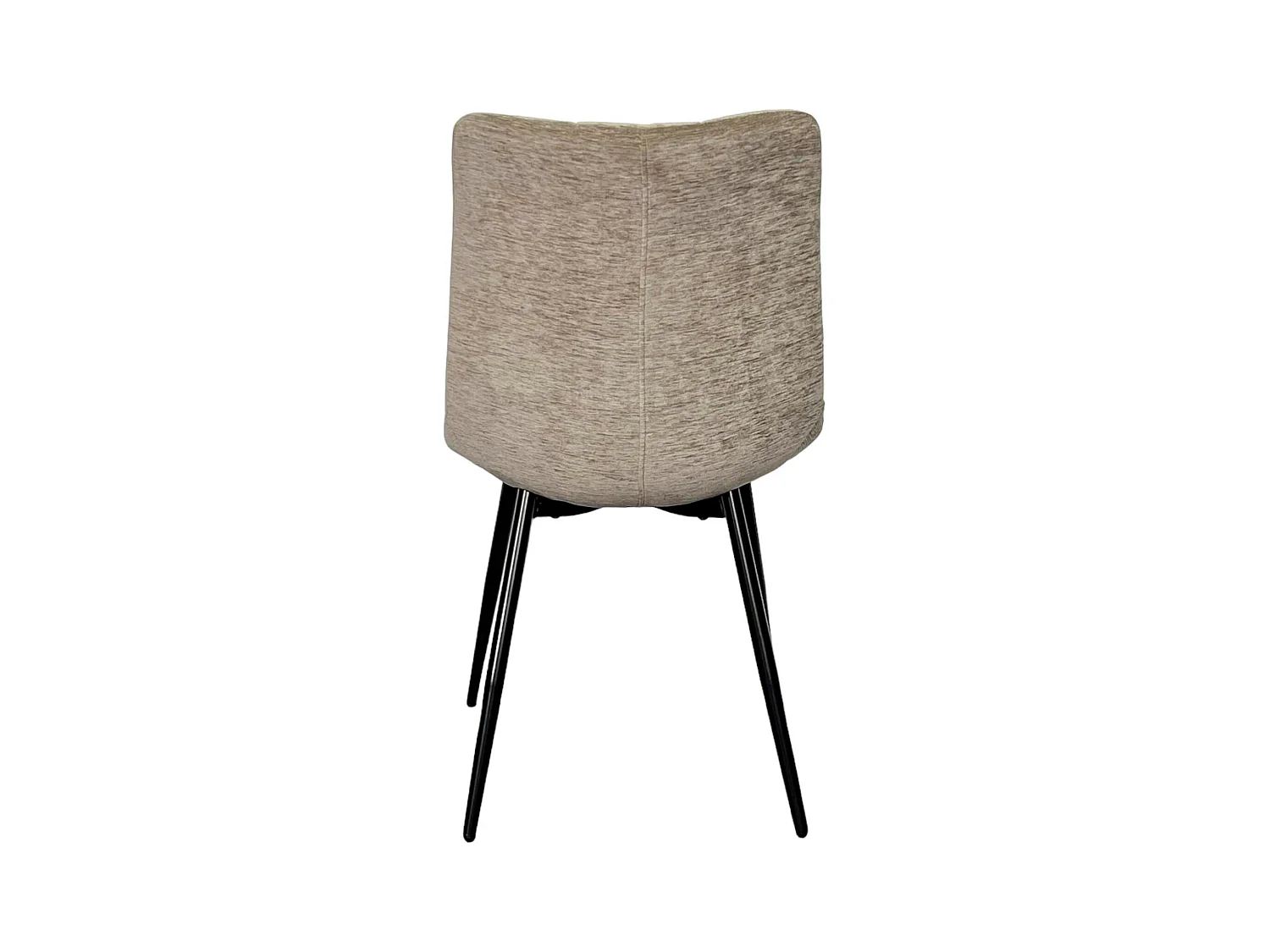 Chaise en velours taupe motif damier (lot de 2) PALERME