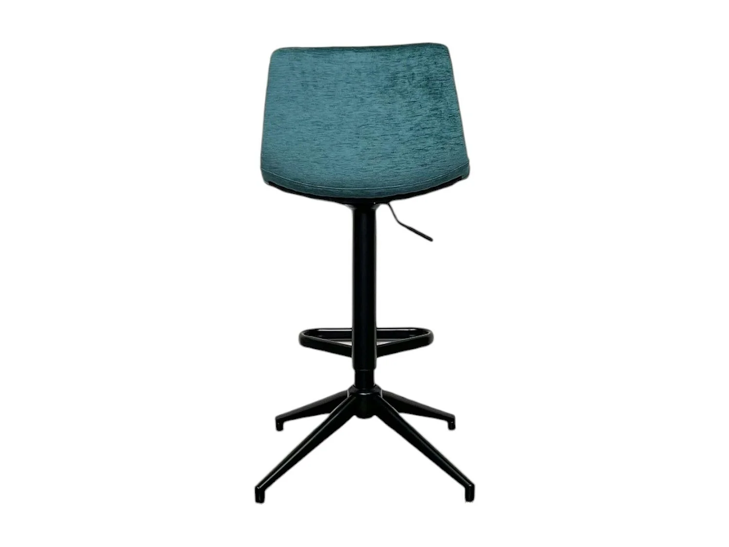 Tabouret de bar pivotant motif damier, velours lagon (lot de 2) PALERME
