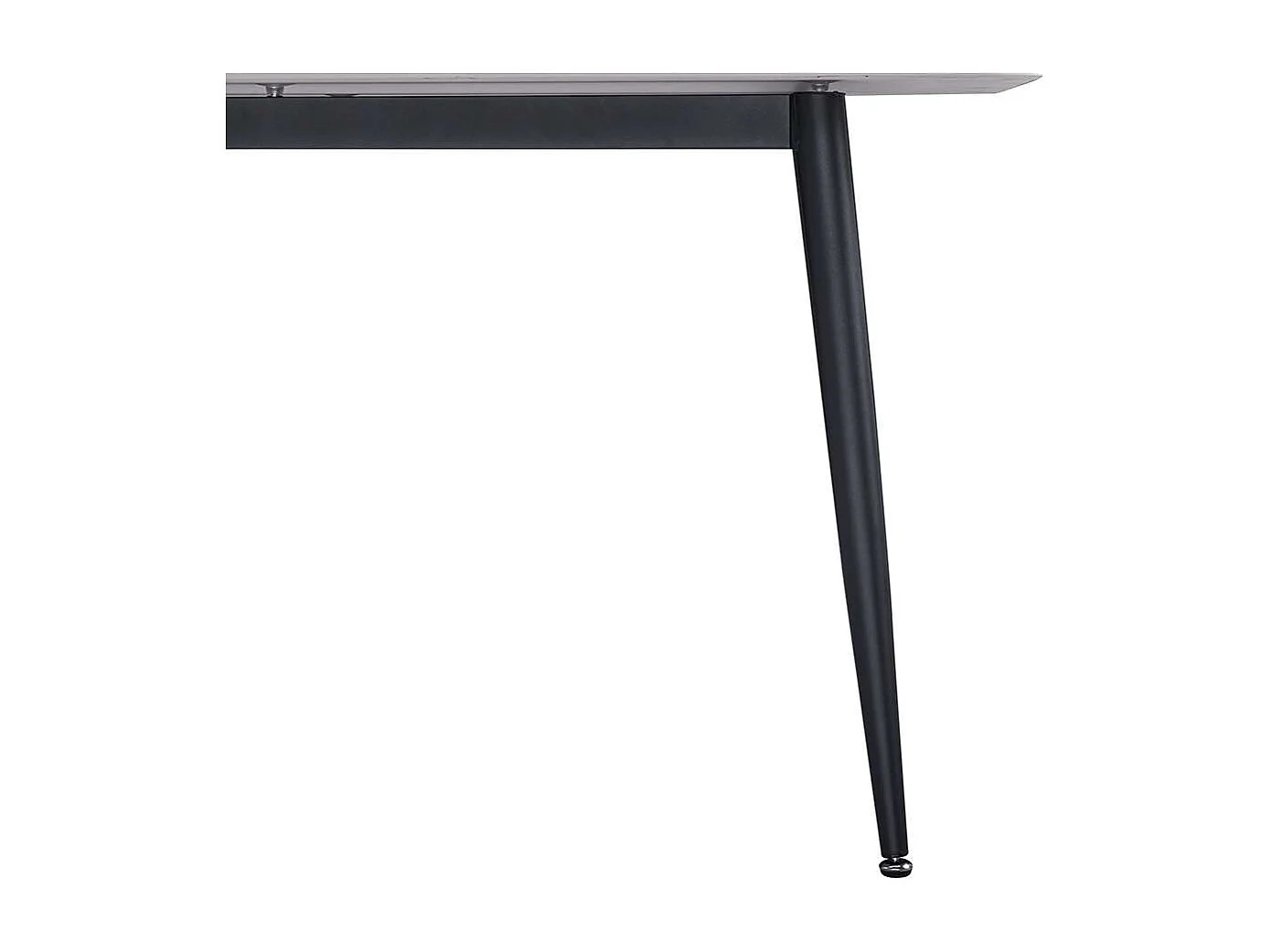 Table à manger rectangulaire 4 - 6 places dimensions 140 x 80 cm en finition stratifié aspect marbre blanc - DIVA