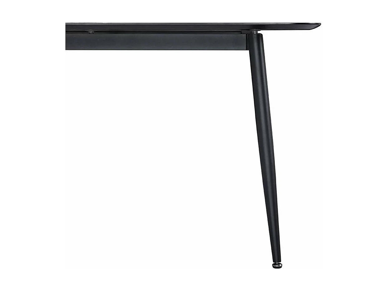 Table à manger rectangulaire 4 - 6 places dimensions 140 x 80 cm en finition mélaminé imitation chêne - DIVA