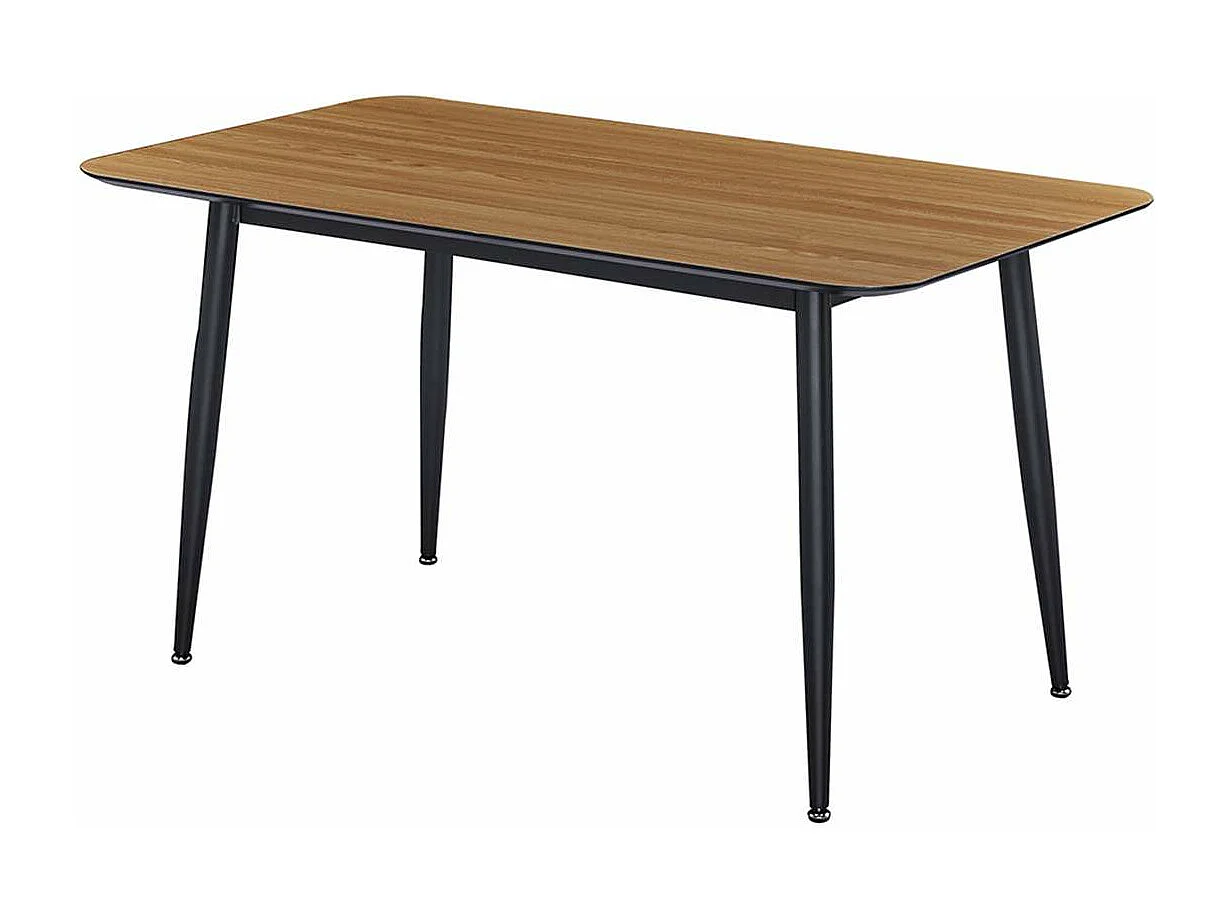 Rechteckiger Esstisch DIVA 140 x 80 cm Eichen-Finish - trendiges skandinavisches Design