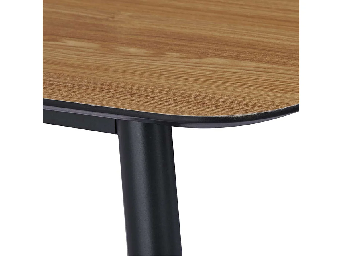 Mesa de jantar retangular DIVA 140 x 80 cm acabamento em carvalho - design escandinavo moderno