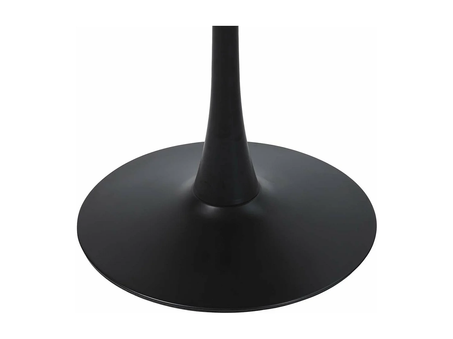 Runder Esstisch TULIPS, matt schwarz lackierte Oberfläche, Durchmesser 100 cm für 4-5 Personen