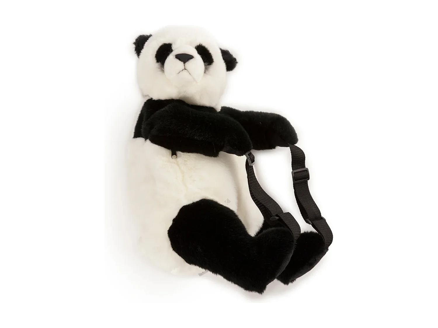 Sac à dos en acrylique 40x47 cm collection SOFT ANIMALS panda noir et blanc