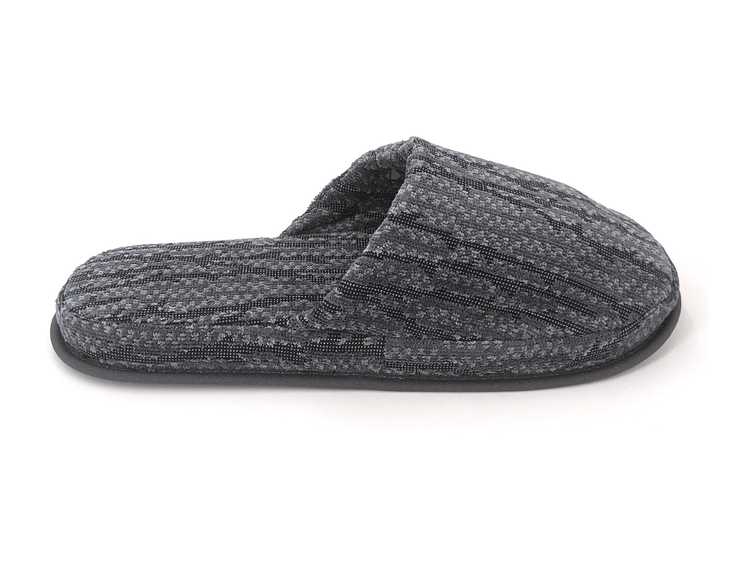 Chaussons taille S/M coton motif feuillage collection OSAKA gris