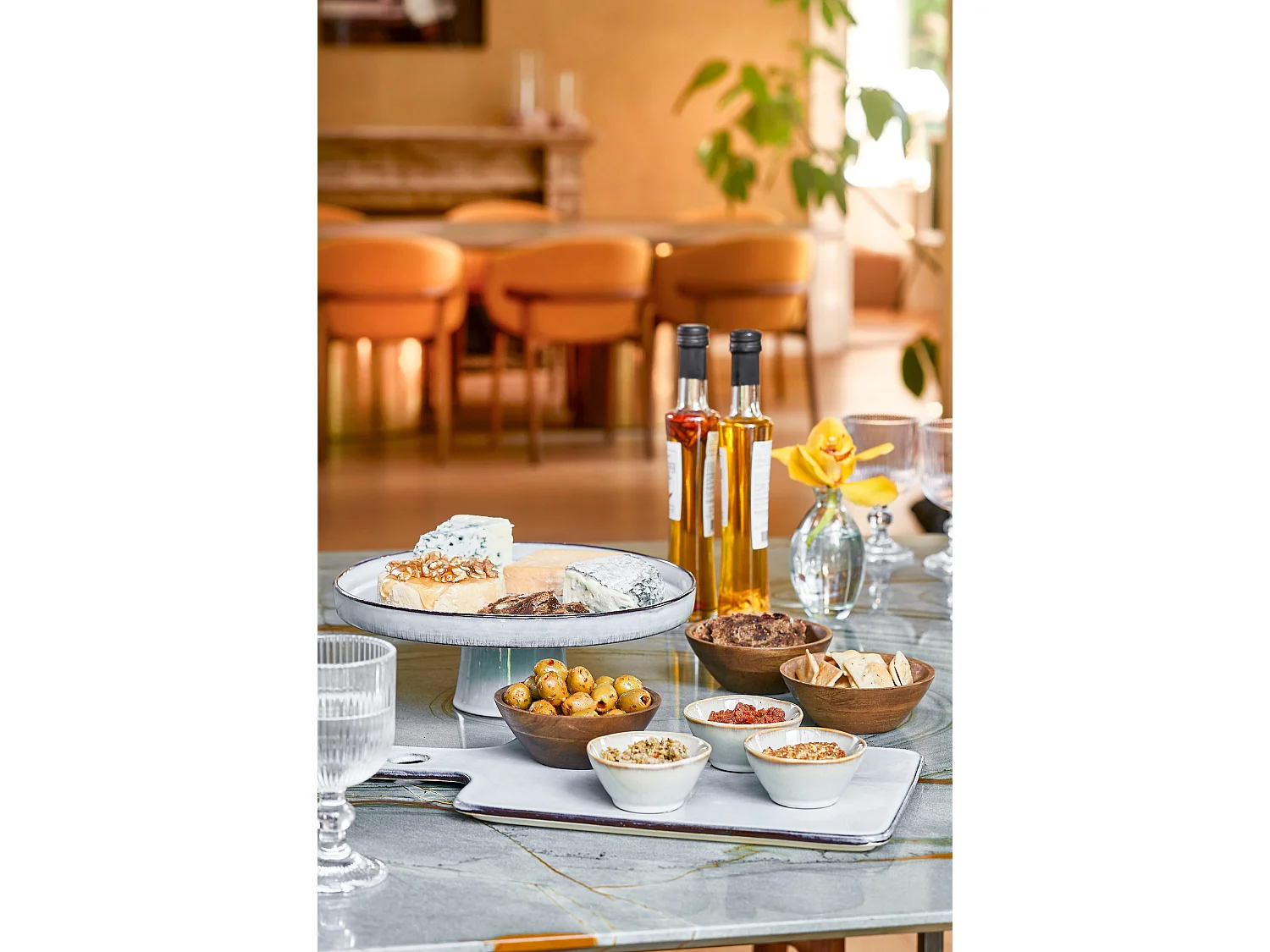 Planche a decouper en grès - 40 x 22 x 2 - Gris clair - RACCO