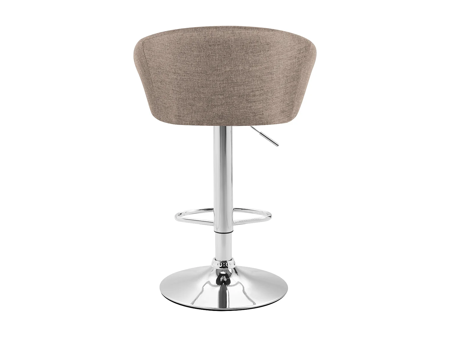 Barhocker - Stoff & Metall in Chromoptik - taupe - Miami V2