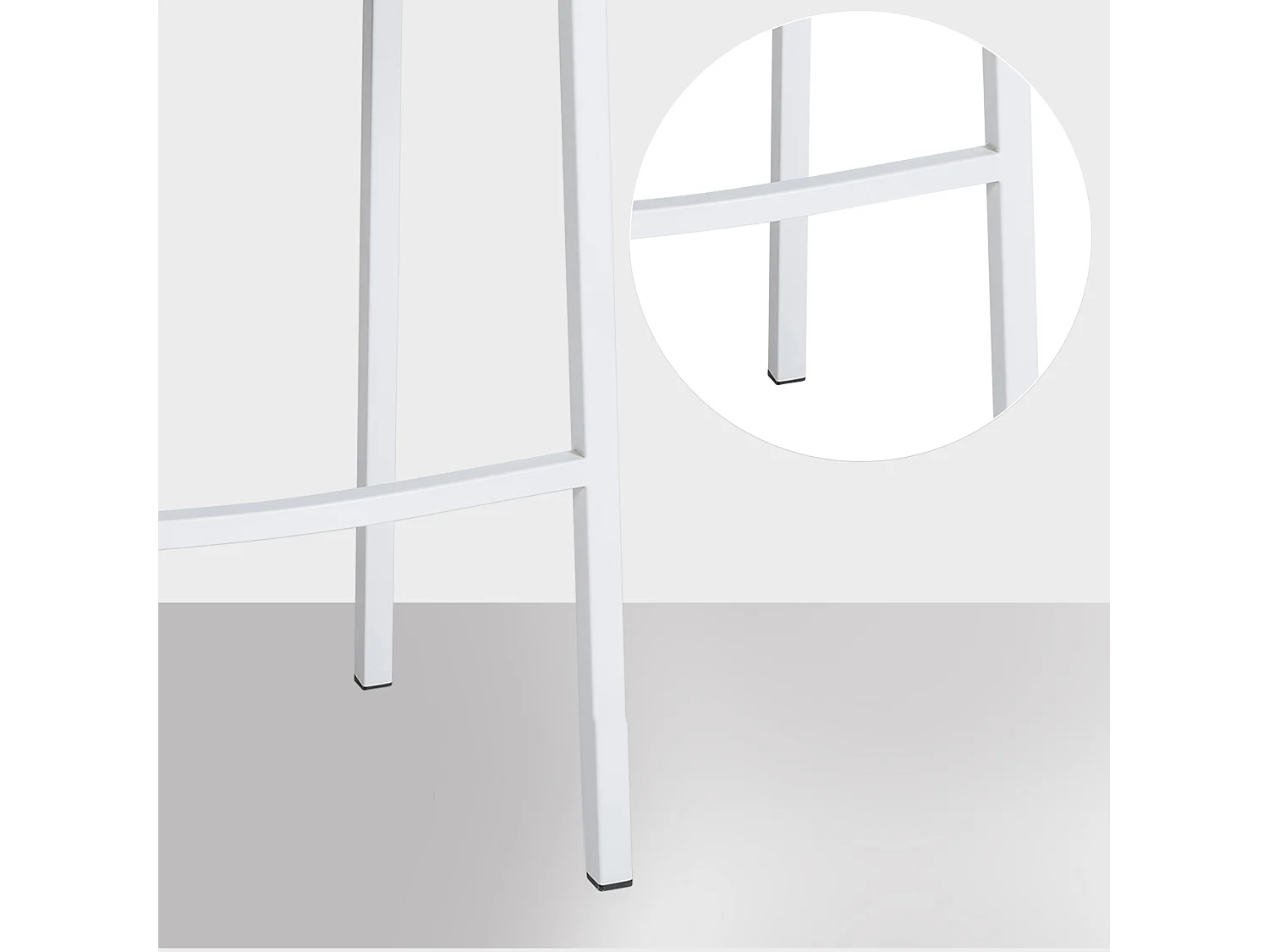 Tabouret de bar - Velours & Blanc - Marron - Damaso