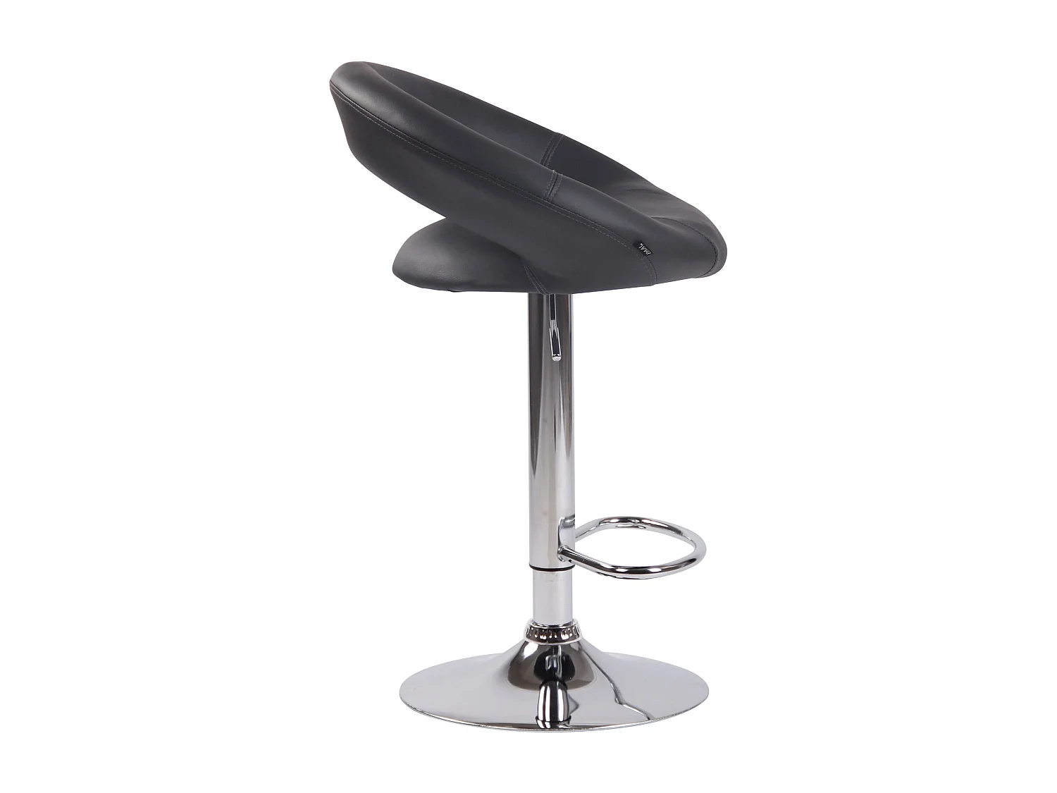 Lot de 2  Tabouret de bar - Similicuir & Métal - Gris - Olinda