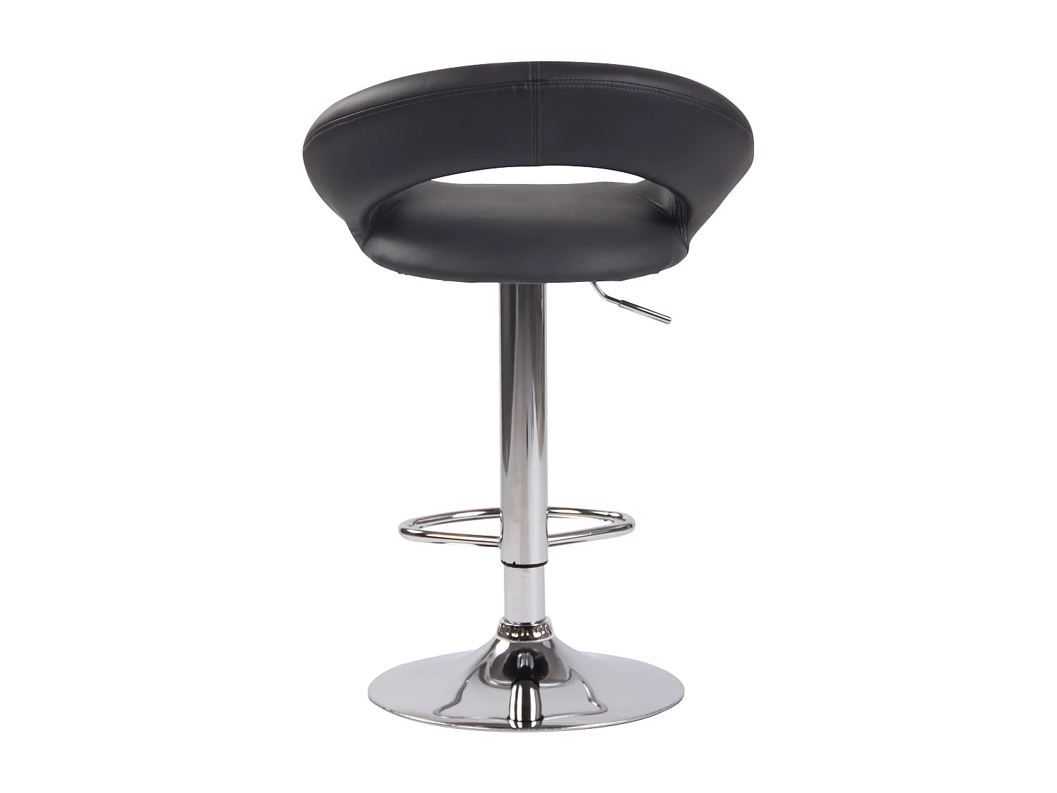 Lot de 2  Tabouret de bar - Similicuir & Métal - Gris - Olinda