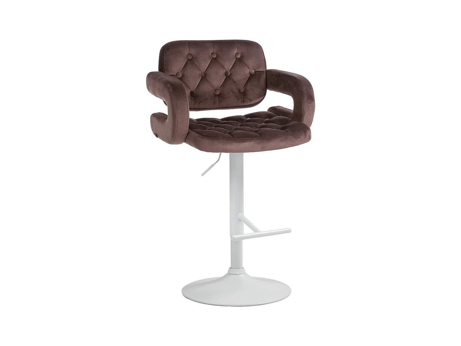 Tabouret de bar - Velours - Marron - Dublin