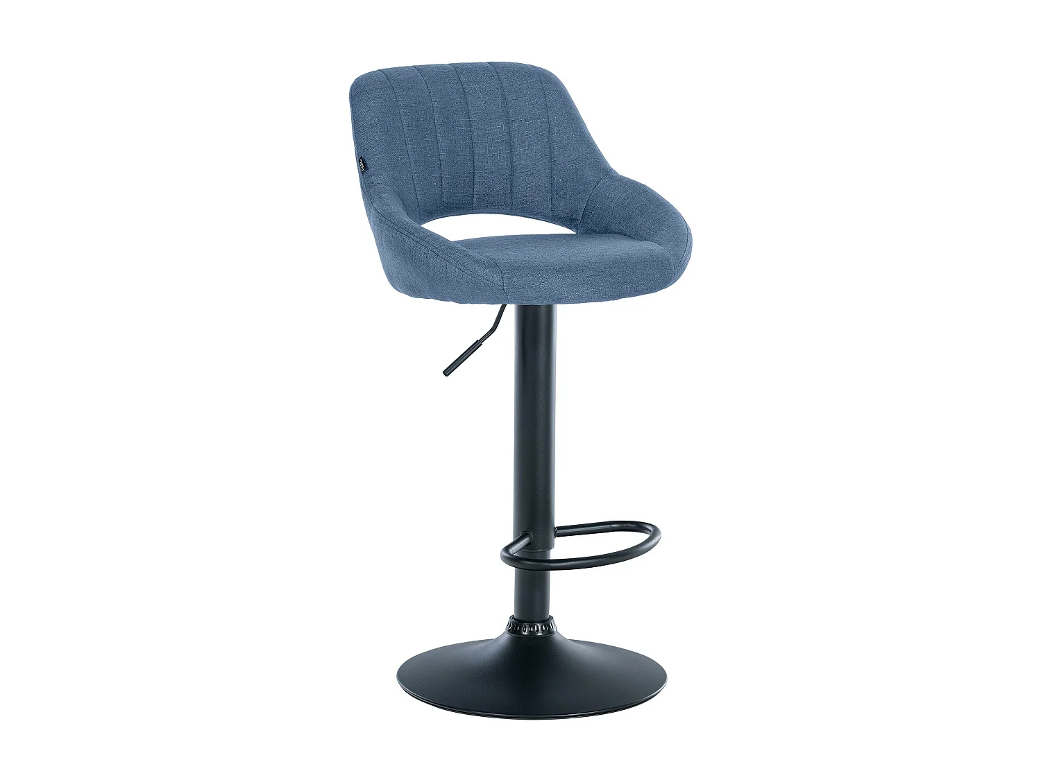 Tabouret de bar - Tissu & Noir - Bleu - Milet