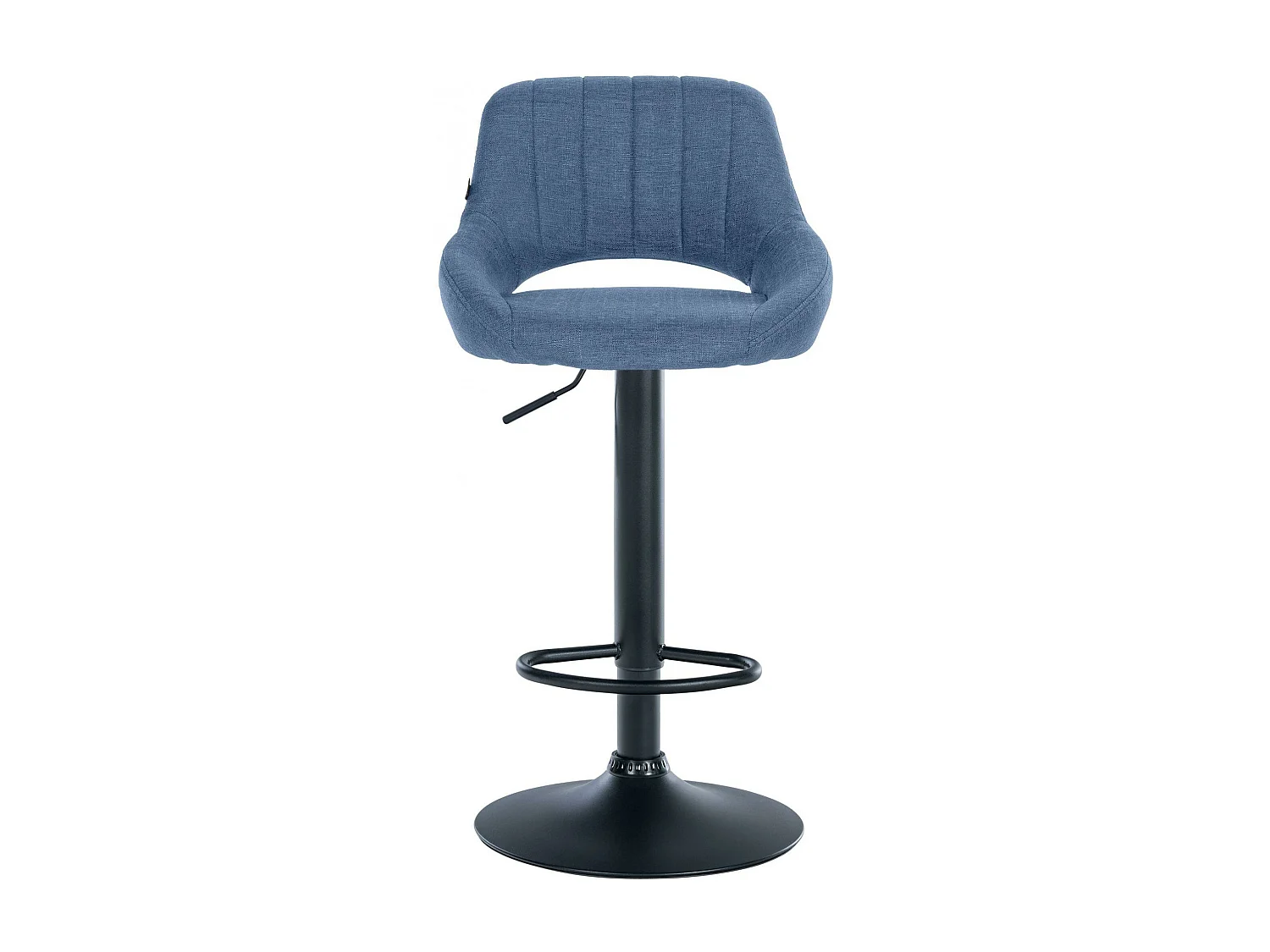 Tabouret de bar - Tissu & Noir - Bleu - Milet