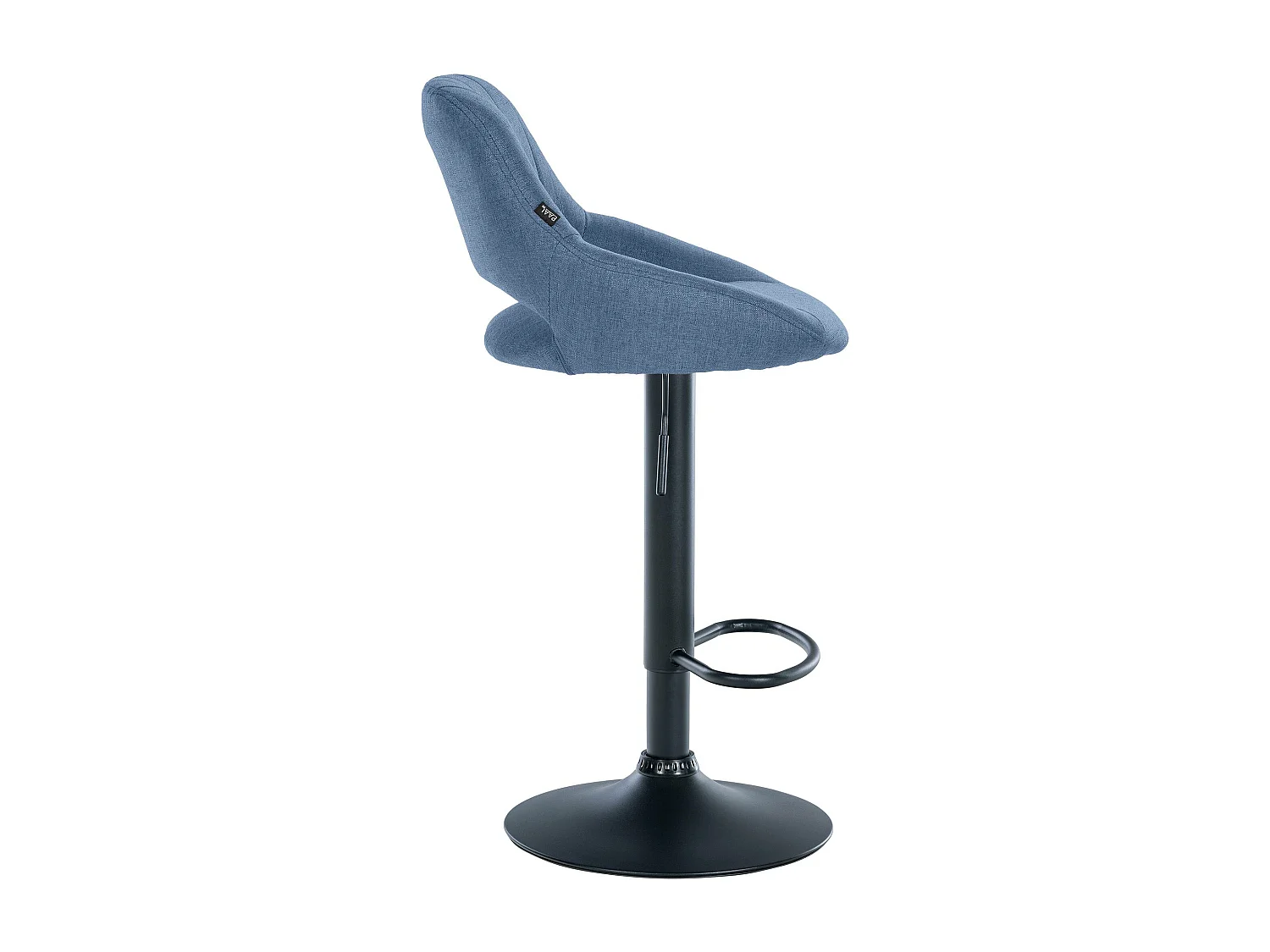 Tabouret de bar - Tissu & Noir - Bleu - Milet