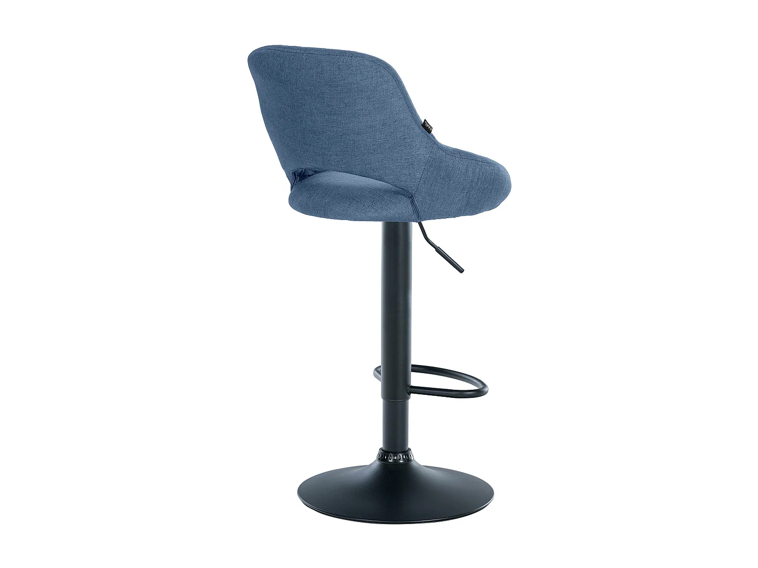 Tabouret de bar - Tissu & Noir - Bleu - Milet