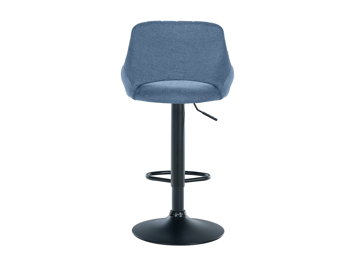Tabouret de bar - Tissu & Noir - Bleu - Milet