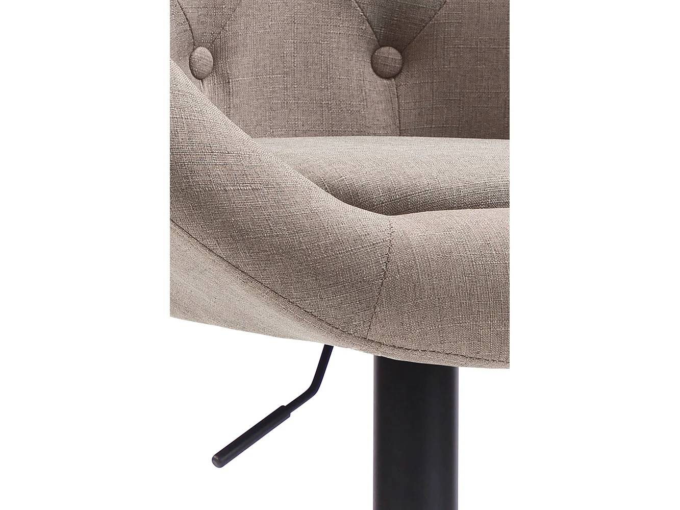 Tabouret de bar - Tissu & Noir - Taupe - London