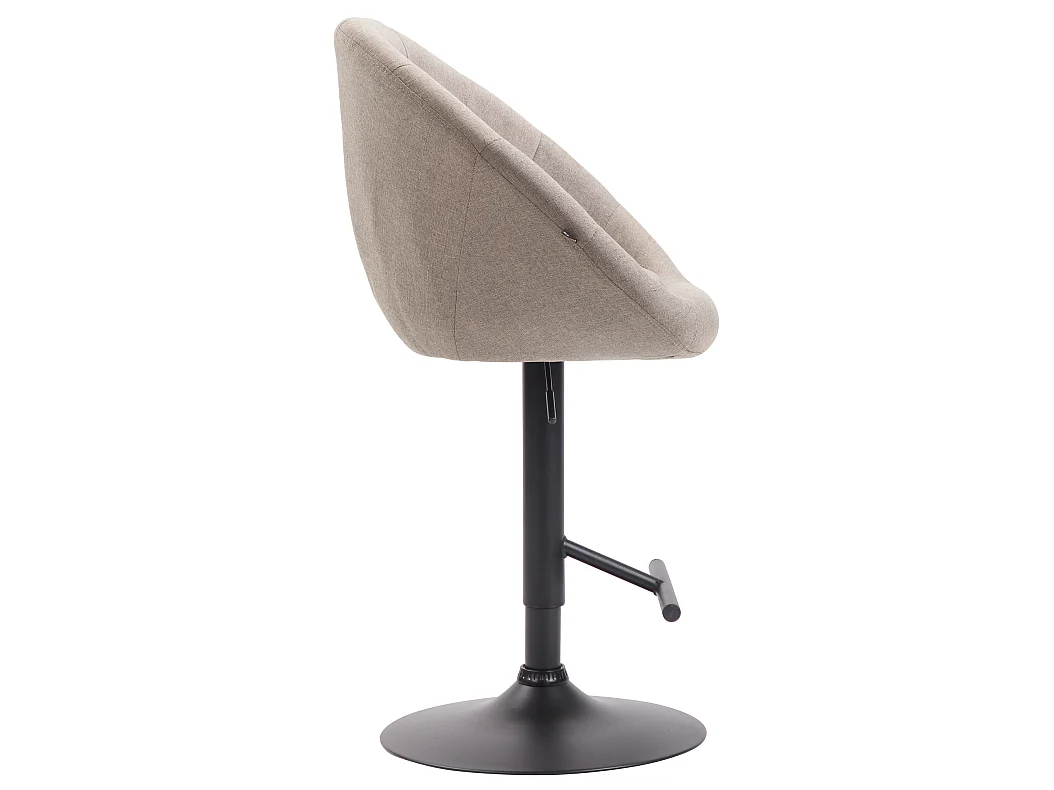 Tabouret de bar - Tissu & Noir - Taupe - London